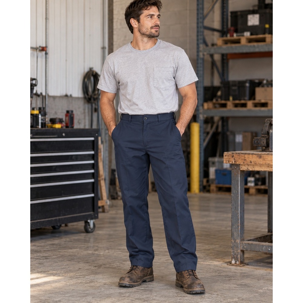 1990s Setlowear by Dickies Made in USA Navy Work Pants 34x27 Vintage